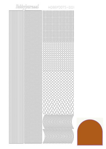 Hobbydots sticker - Mirror Brown
