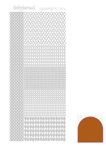Hobbydots sticker - Mirror Brown