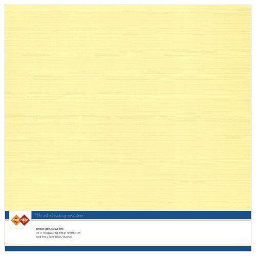 Linnenkarton - 30.5 x 30.5 - Licht geel
