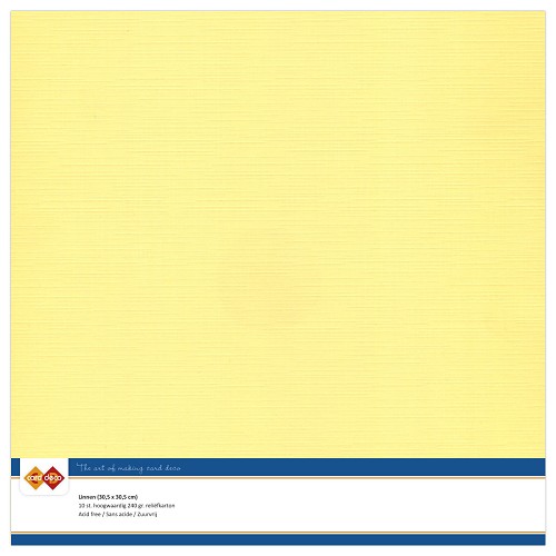 Linnenkarton - 30.5 x 30.5 - Geel