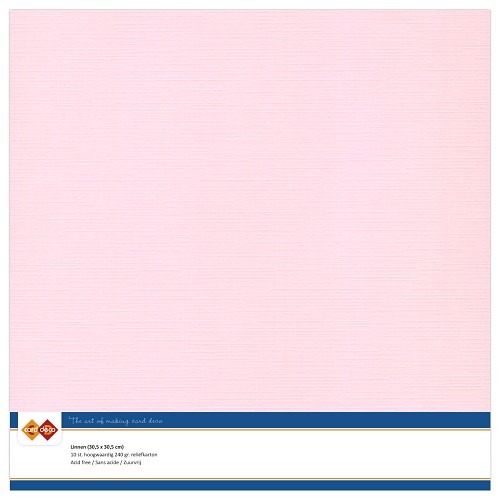 Linnenkarton - 30.5 x 30.5 - Licht roze