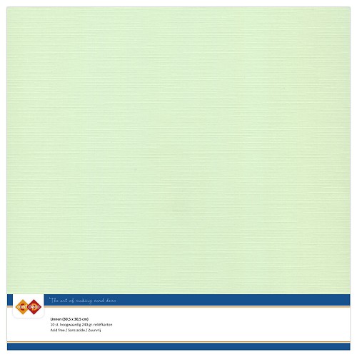 Linnenkarton - 30.5 x 30.5 - Licht groen