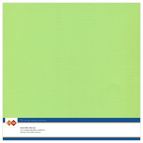 Linnenkarton - 30.5 x 30.5 - Mei groen