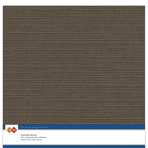 Linnenkarton - 30.5 x 30.5 - chocolade bruin