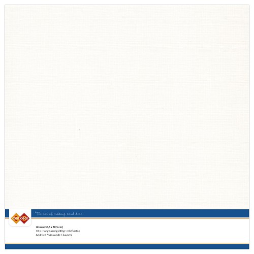 Linnenkarton - 30.5 x 30.5 - Gebroken wit