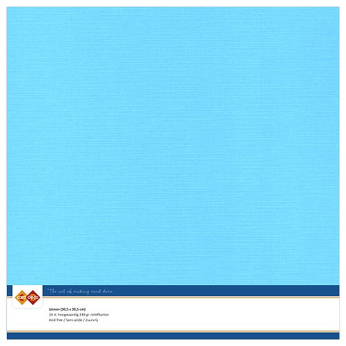 Linnenkarton - 30.5 x 30.5 - Hemels blauw
