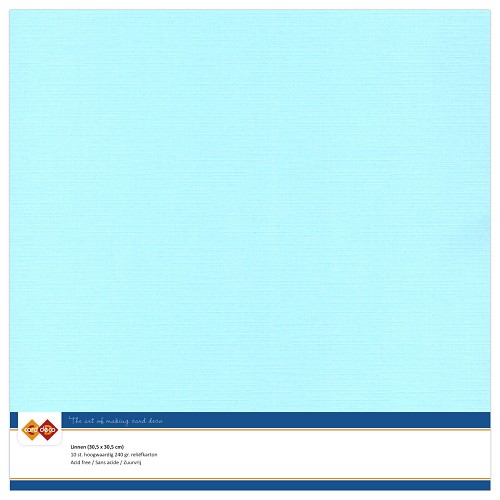 Linnenkarton - 30.5 x 30.5 - Licht blauw