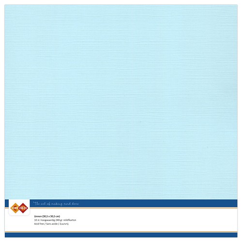 Linnenkarton - 30.5 x 30.5 - Baby blauw