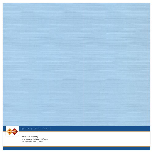 Linnenkarton - 30.5 x 30.5 - Zacht blauw
