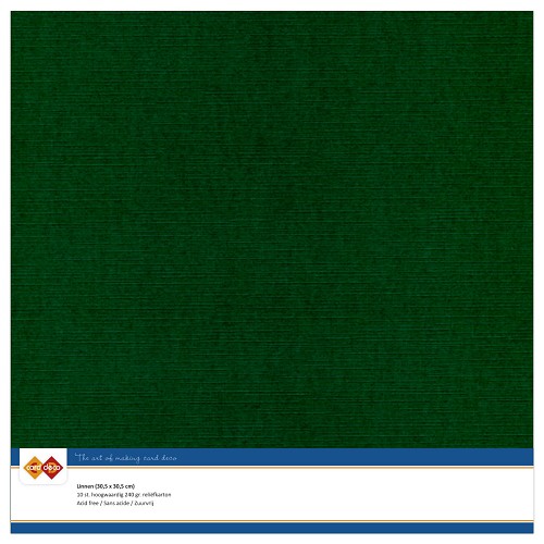 Linnenkarton - 30.5 x 30.5 - Kerst groen