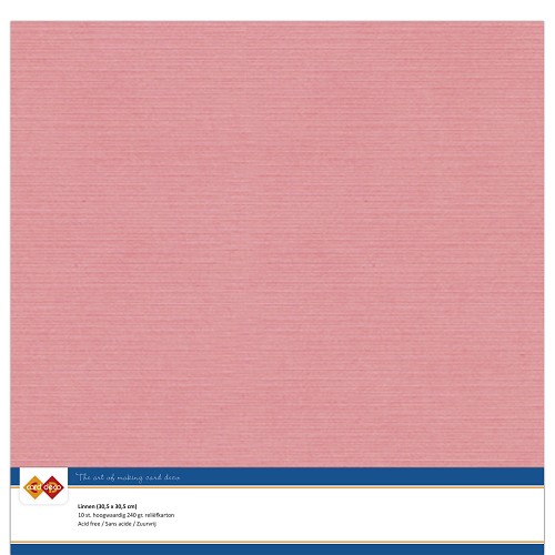 Linnenkarton - 30.5 x 30.5 - Oud Roze