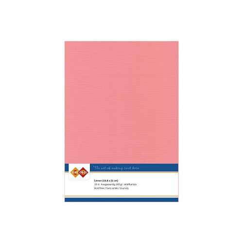 Linnenkarton - A5 - Oud Roze