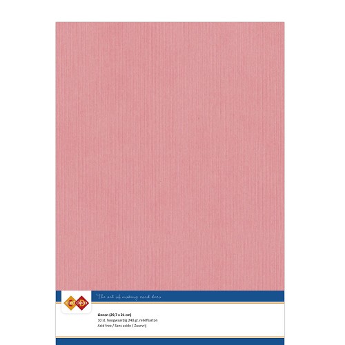 Linnenkarton - A4 - Oud Roze