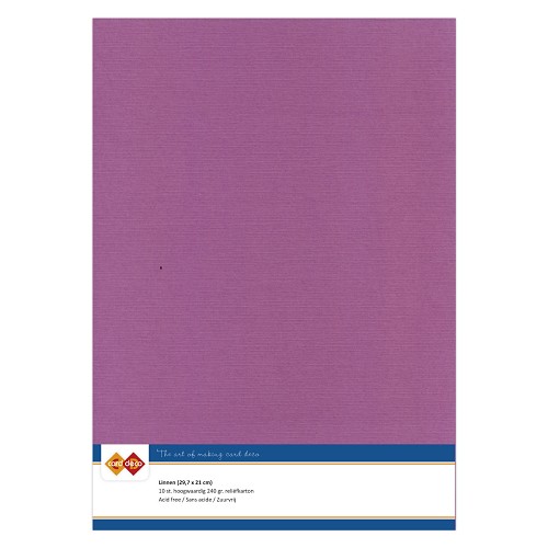 Linnenkarton - A4 - Aubergine