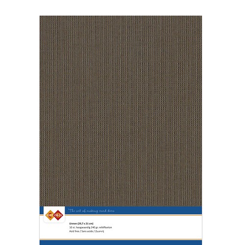 Linnenkarton - A4 - chocolade bruin