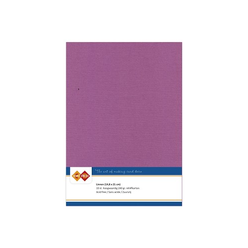 Linnenkarton - A5 - Aubergine