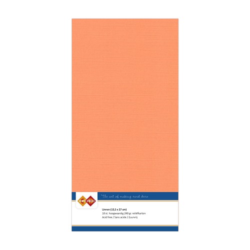 Linnenkarton - Vierkant - Zacht oranje