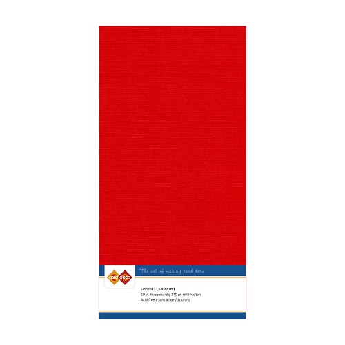 Linnenkarton - Vierkant - Rood