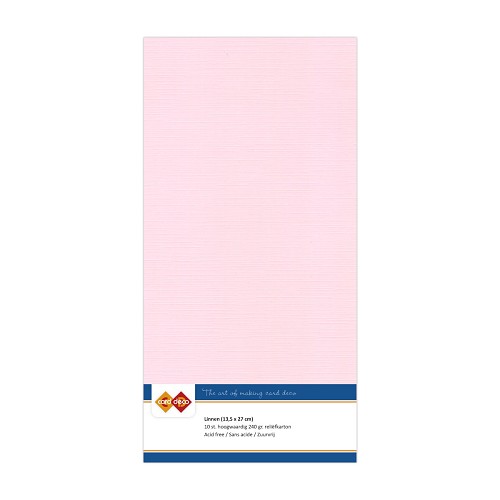 Linnenkarton - Vierkant - Licht roze