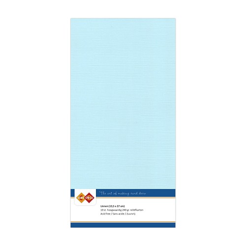 Linnenkarton - Vierkant - Baby blauw