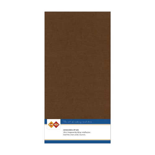 Linnenkarton - Vierkant - chocolade bruin