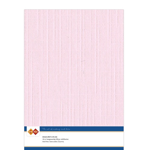 Linnenkarton - A4 - Licht roze
