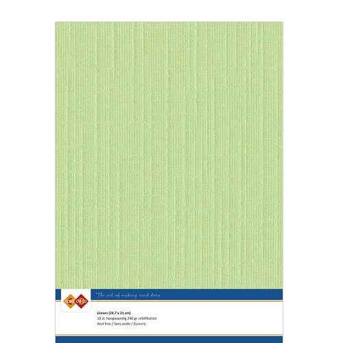 Linnenkarton - A4 - Mei groen