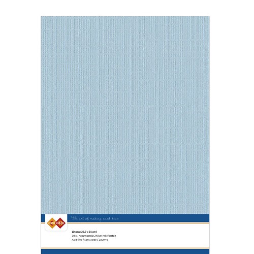 Linnenkarton - A4 - Zacht blauw