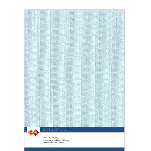 Linnenkarton - A4 - Baby blauw