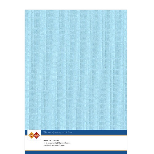 Linnenkarton - A4 - Licht blauw