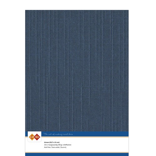 Linnenkarton - A4 - Donker blauw