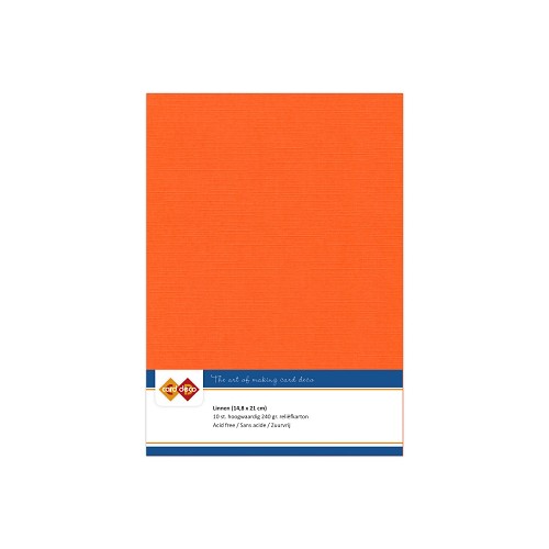 Linnenkarton - A5 - Oranje