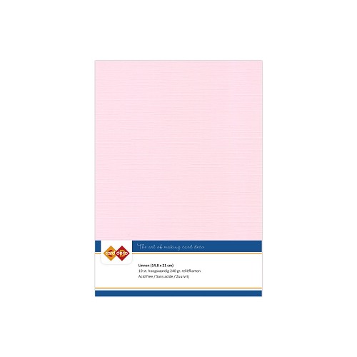 Linnenkarton - A5 - Licht roze
