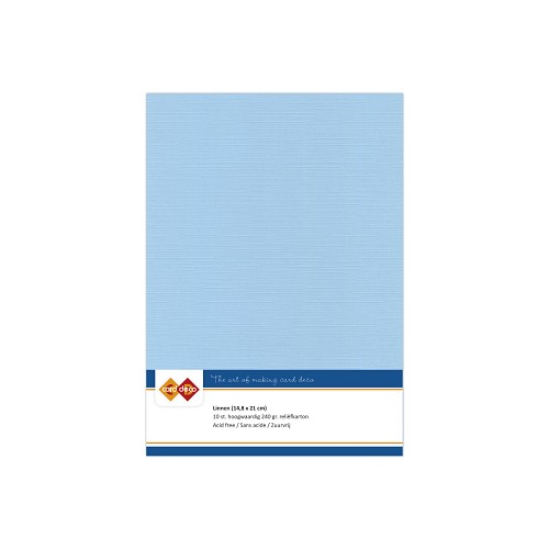 Linnenkarton - A5 - Zacht blauw