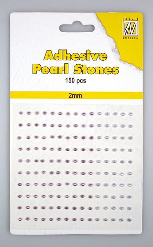 150 Adhesive pearls 2mm, 3-colors - Purple
