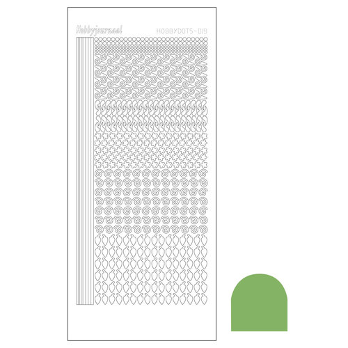 Hobbydots sticker - Mirror Lime