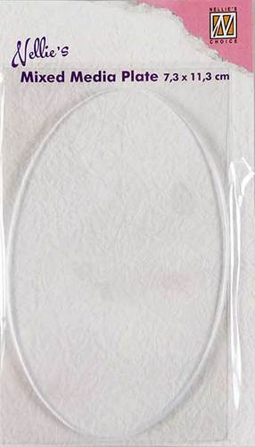 Mixed Media Plate - Oval 7,3x11,3cm