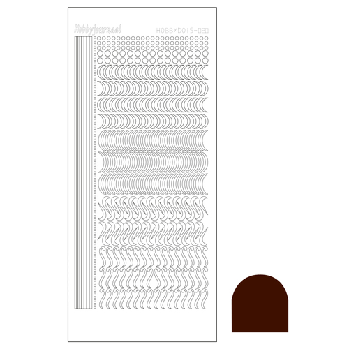 Hobbydots sticker - Mirror Brown