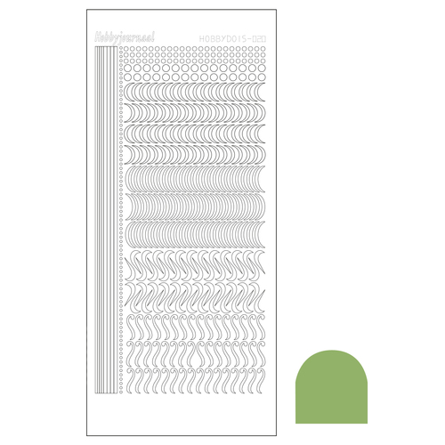 Hobbydots sticker - Mirror Lime