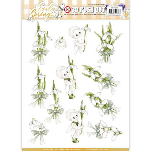3D Pushout - Precious Marieke - Early Spring - Early Snowdrops