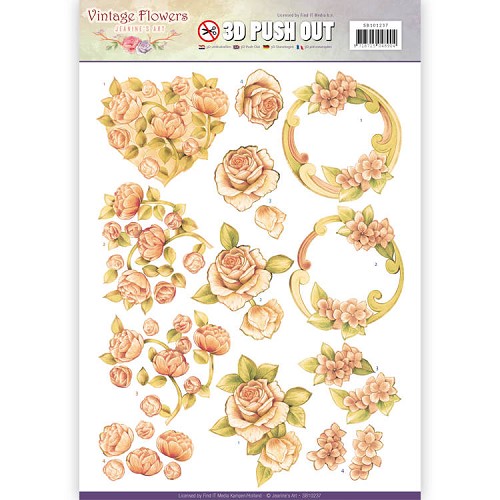 Pushout - Jeanine`s Art - Vintage Flowers - Romantic Vintage