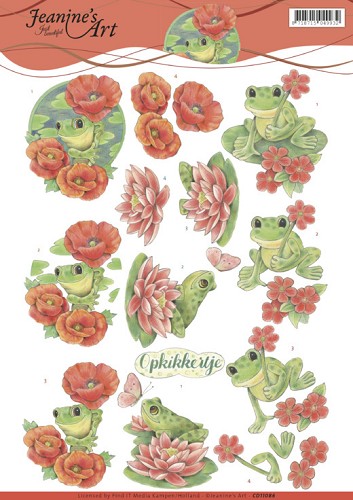 3D Knipvel - Jeanine`s Art - Frogs