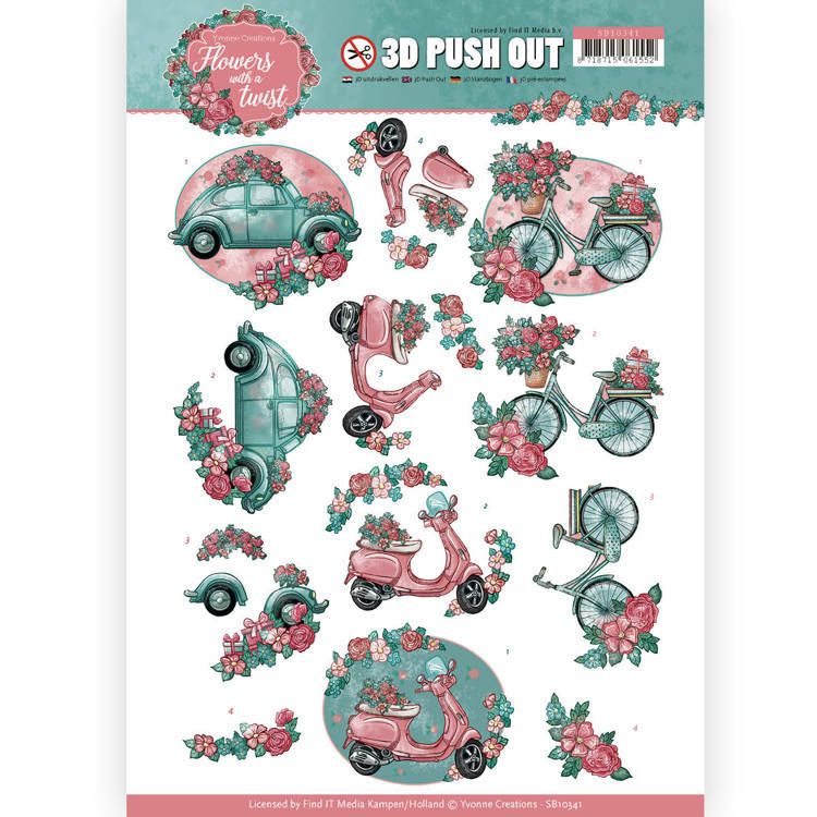 3D Pushout - Yvonne Creations - Flowers with a Twist - Flower Transport