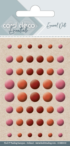 Card Deco Essentials - Enamel Dots Pearl Bordeaux