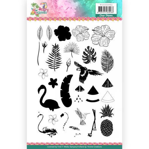 Clear Stamps - Yvonne Creations - Happy Tropics