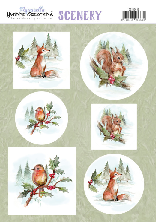Scenery - Yvonne Creations - Aquarella - Christmas Animals