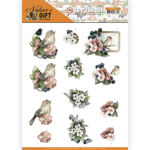 3D Pushout - Precious Marieke - Nature's Gift - Blue Gift