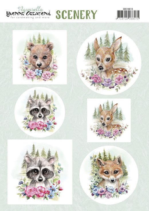 Scenery - Yvonne Creations Aquarella - forest animals