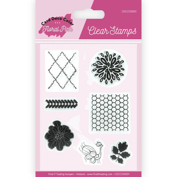 Clear Stamps - Yvonne Creations - Floral Pink