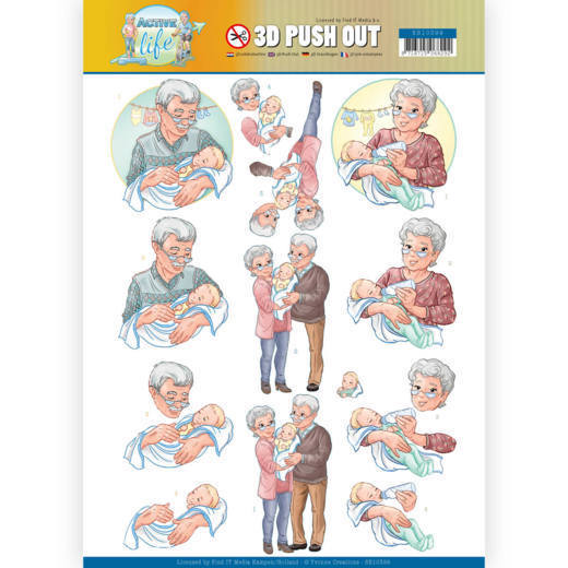 3D Pushout - Yvonne Creations - Active Life - Grandparents